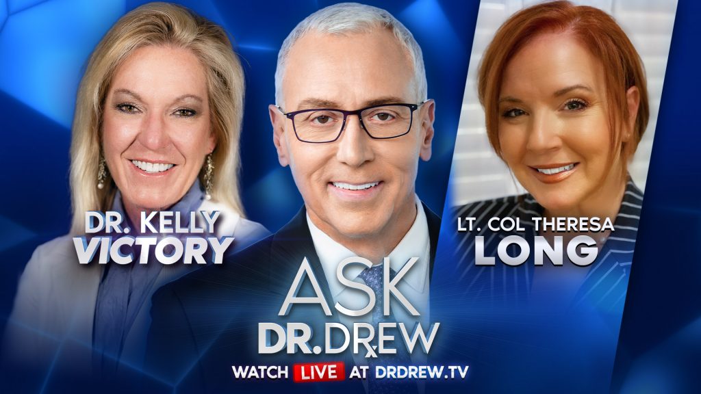 Lieutenant Colonel Theresa Long with Dr. Kelly Victory and Dr. Drew