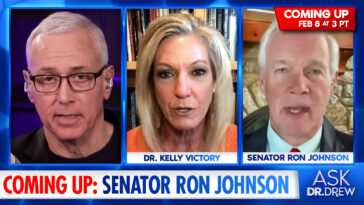 Senator Ron Johnson with Dr. Kelly Victory and Dr. Drew Pinsky in 2023